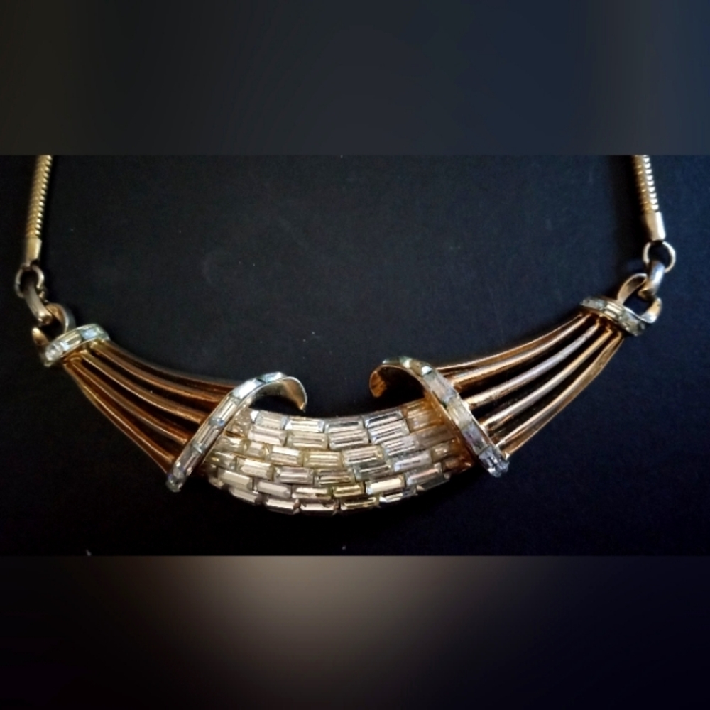 Vintage Corocraft Baguette Necklace